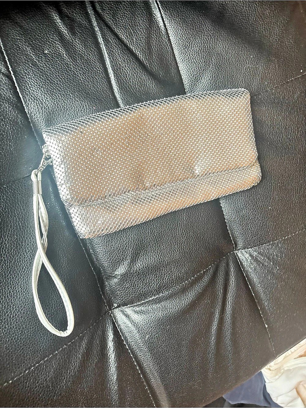 Metallic Wristlet Clutch